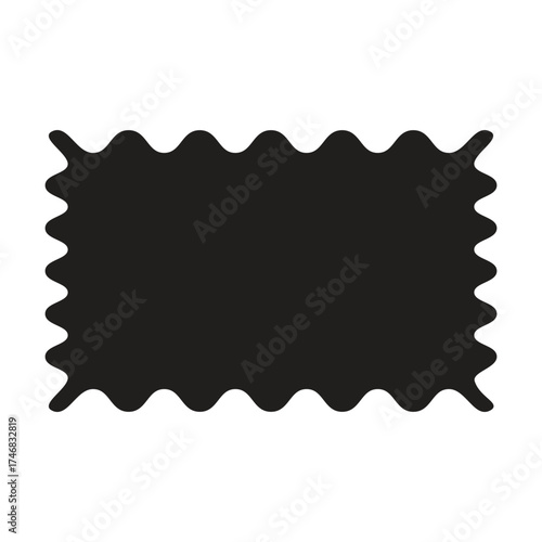 Frame border shape icon, decorative vintage doodle element for simple banner design in vector illustration.