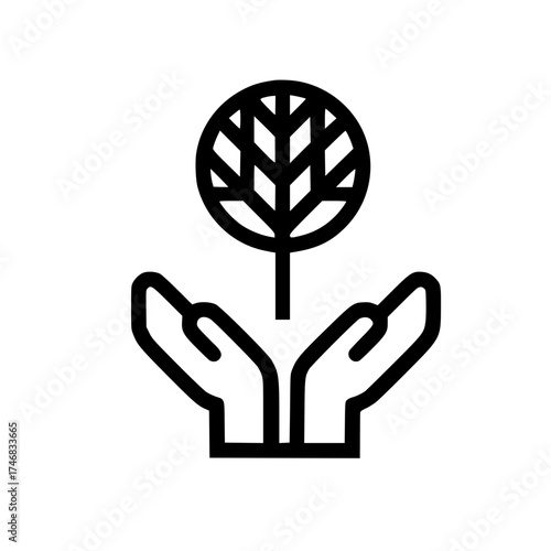 Young Tree Sprout Floating Over Open Hands Symbolizing Eco Support and Green Energy