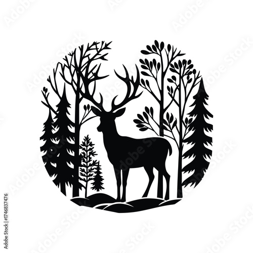 Wallpaper Mural vector illustration of a deer Torontodigital.ca