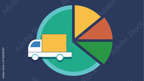 A pie chart representing the percentage distribution of freight transport ods used in an economy.