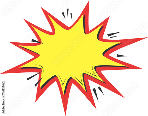 Cartoon Explosion Speech Bubble