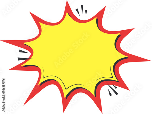 Cartoon Explosion Speech Bubble