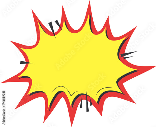 Cartoon Explosion Speech Bubble