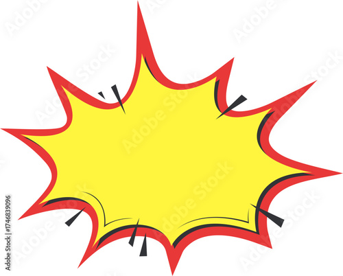 Cartoon Explosion Speech Bubble