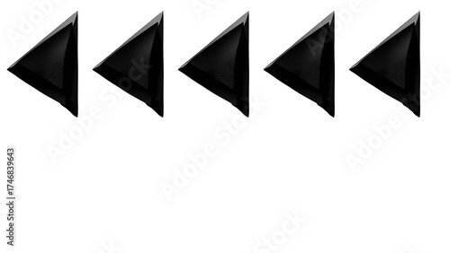 Black triangle shapes vector graphic design element for multimedia rewind button interface icon symbol design