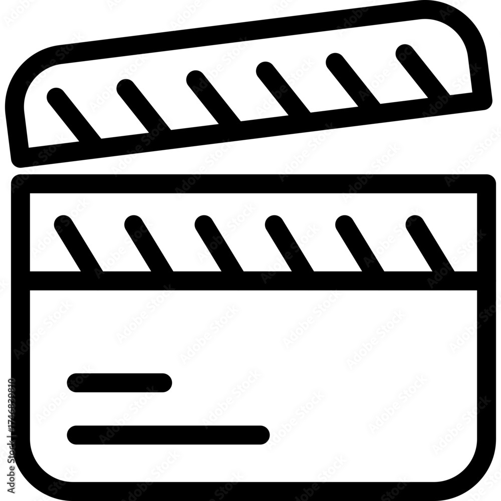 Fototapeta premium Cinema Set of Web Icons Movie and Film Icon Collection Containing Video Movie Theater 3D VR Popcorn Ticket Director Soundtrack and More