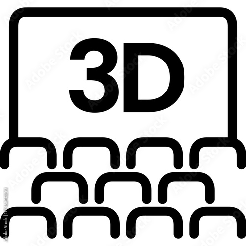 Cinema Set of Web Icons Movie and Film Icon Collection Containing Video Movie Theater 3D VR Popcorn Ticket Director Soundtrack and More