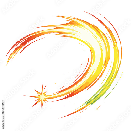 circular blazing slice brush vector, slice brush anime effect