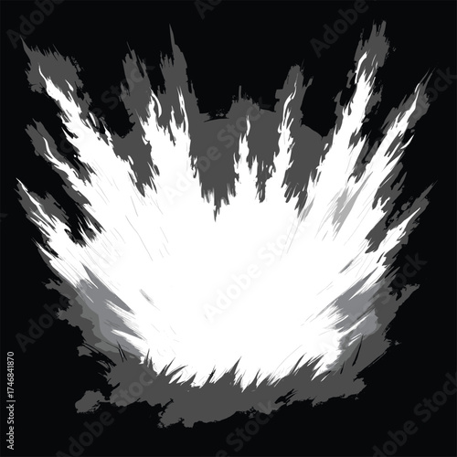blazing light flame fire eksplosion vector, fire eksplosion anime effect
