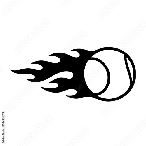 Burning Baseball Clipart
