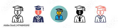 Scholarship multiple icon