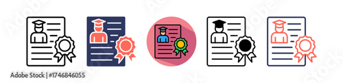 Academic Transcript multiple icon