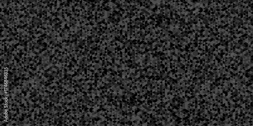 Abstract low polygon cubic black gray black vector poly triangle texture geometric pattern composed of triangular. geometric wall tile and metal cube background triangle wallpaper design.	
