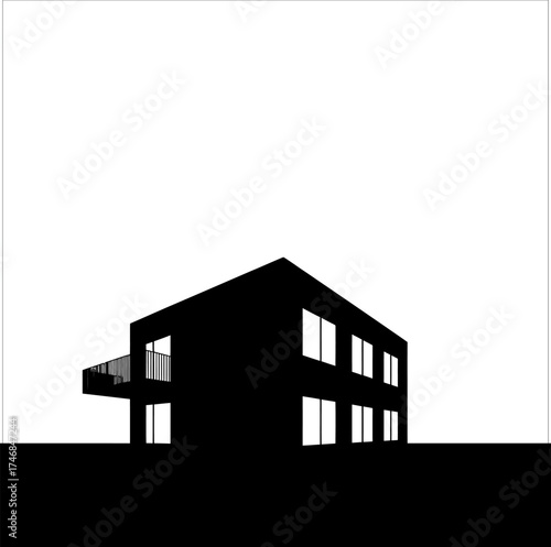 Modern and traditional house silhouette vector collection for architecture and design themes