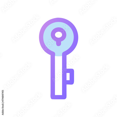 stylized key icon designed in a modern and minimalistic vector art style
