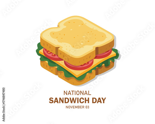 National Sandwich Day. vector banner, background, poster Design.