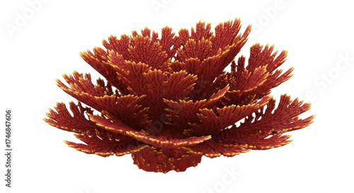 Fotografie Isolated Acropora coral for an aquarium, bright colors and detailed patterns und