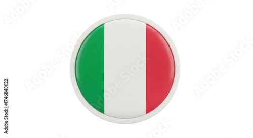 Isolated glossy button flag of Italy, Italian Republic, political icon, EU country sign Free Download Isolated glossy button flag of Italy, Italian Republic, political icon, EU country sign - GFXLoad