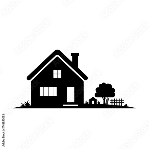 Modern and traditional house silhouette vector collection for architecture and design themes