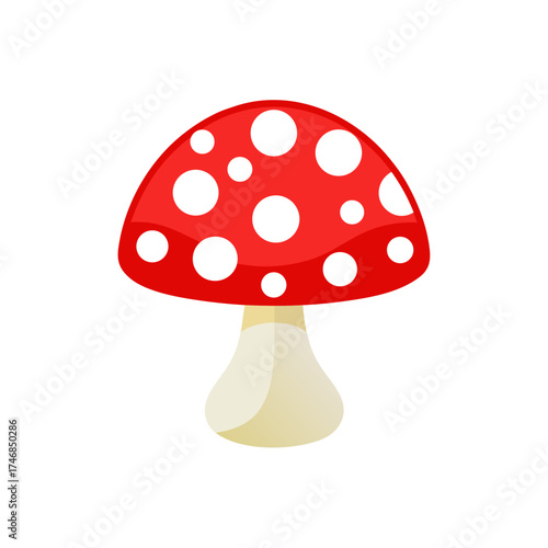candy land mushroom  red cap  white spots  