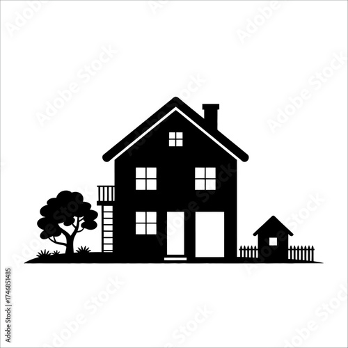 Modern and traditional house silhouette vector collection for architecture and design themes