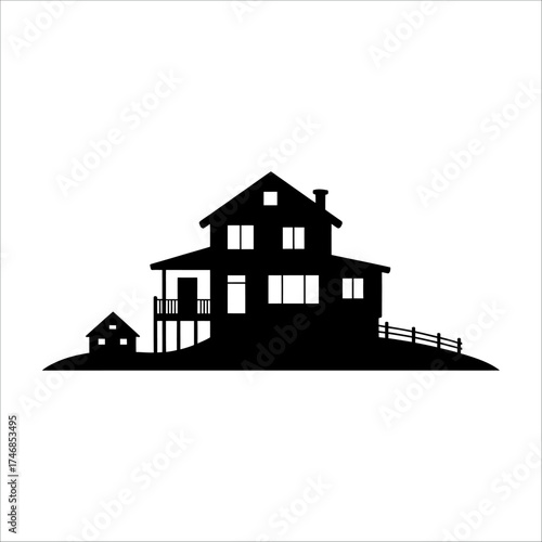 Modern and traditional house silhouette vector collection for architecture and design themes