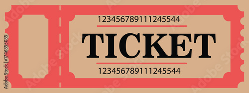 Retro ticket vector illustration vintage style design perfect for event promotion