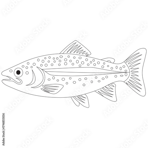 Trout Fish Logo vector