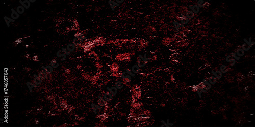 Grunge scratch texture backdrop dark red horror studio grungy wall concrete grunge stone slate background. Black texture wall concrete smooth plaster texture.	