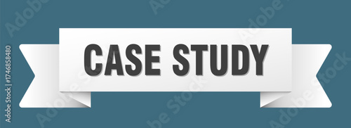 case study ribbon isolated on transparent background. case study ribbon