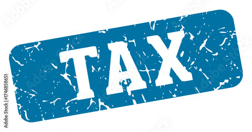 tax rectangular sign. tax stamp