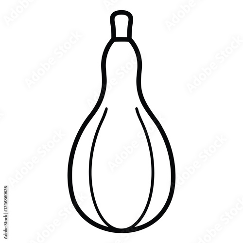bottle gourd (2) vector line art icon