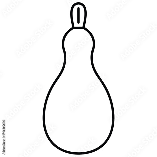 bottle gourd vector line art icon