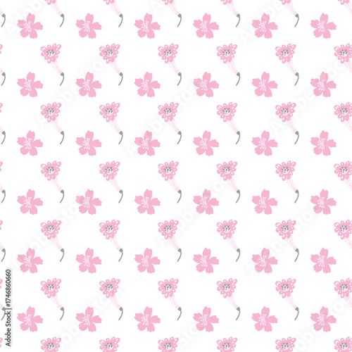 Wallpaper Mural Soft Pink Floral Pattern With Blossoms And Buds For Background, Fabric, Or Wallpaper Torontodigital.ca