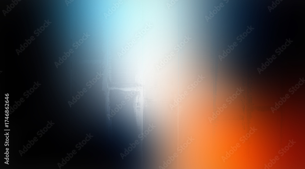 Fototapeta premium Abstract Gradient with White, Light Blue, Orange, and Dark Blend Effect Background