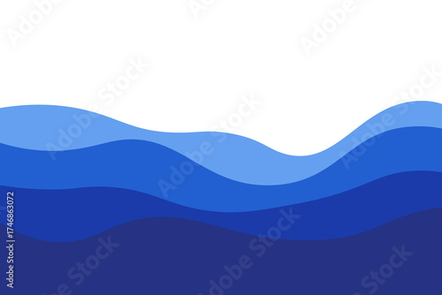 Sea waves layered vector background illustration and sea beach vector illustration. eps10