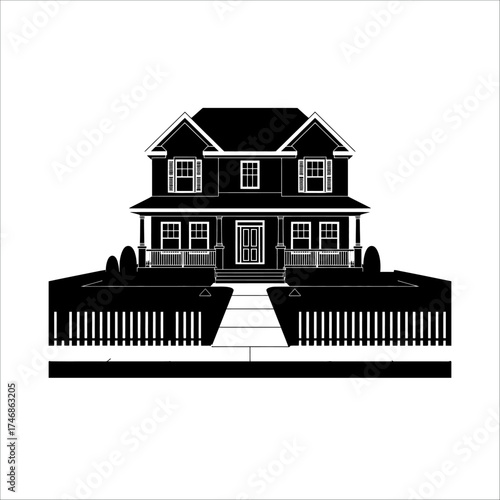 Modern and traditional house silhouette vector collection for architecture and design themes