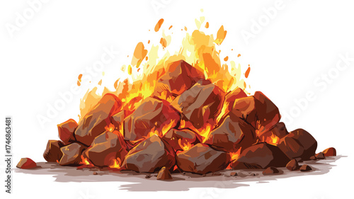 fire burning in a fireplace