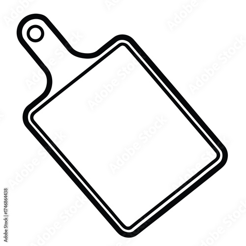 cutting board vector line art icon