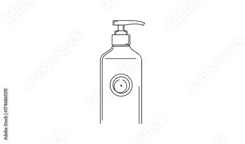 Illustration of a lotion bottle isolated on white background