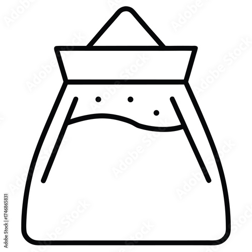 fertilizer bag vector line art icon