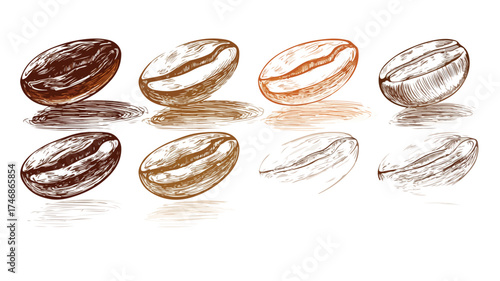 Coffee Beans Characteristics Design Elements Reflecting Usage Professional