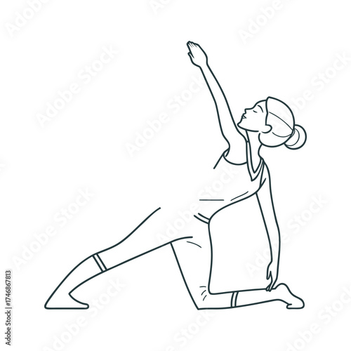 Fitness and Mindfulness Silhouette Vector Logo