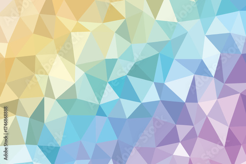 Abstract Geometric Landscape of Low Poly Triangles in Pastel Hues A Modern Mosaic of Color and Shape