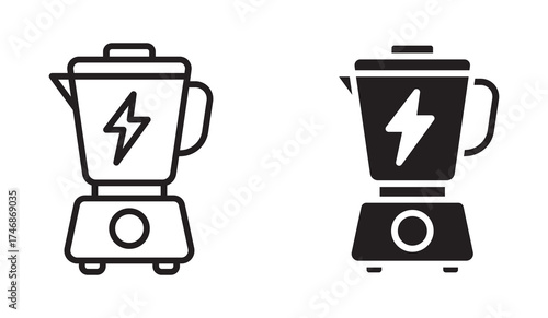 Blender icon set, vector illustration .  