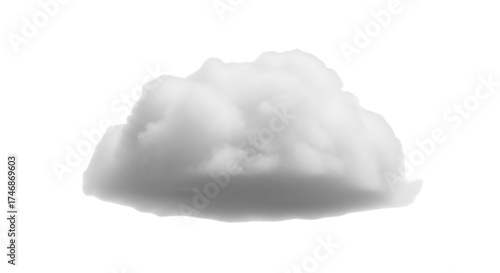 Schilderij op canvas Isolated cottony cloud formation, soft, fluffy and ethereal in appearance, perfe