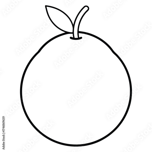 guava vector line art icon
