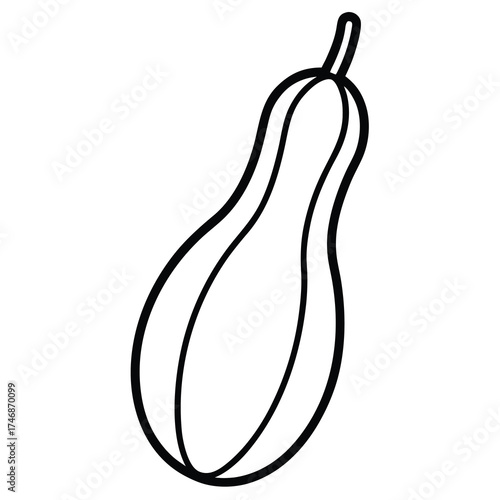 ivy gourd vector line art icon