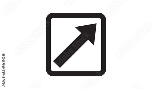 Arrow in a square pointing to the upper right corner