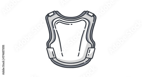 Vector Illustration of a Protective Body Armor Vest.